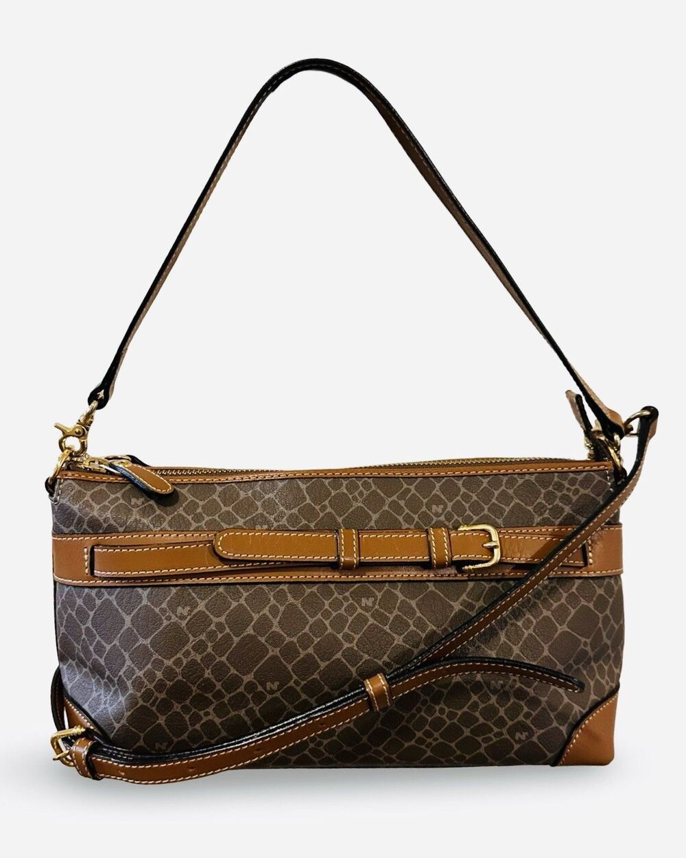 Nina Ricci monogram buckled shoulde/crossbody  bag Giraffe print "Old money"